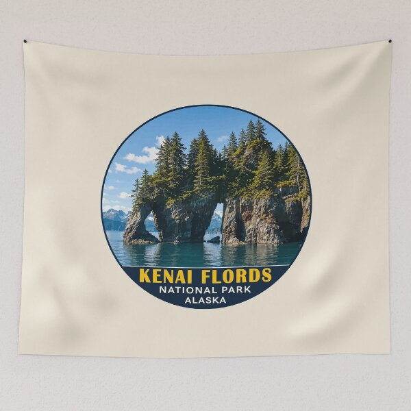 Item preview, Kenai Fjords National Park Retro Design designed and sold by Gideon Emmerich.
