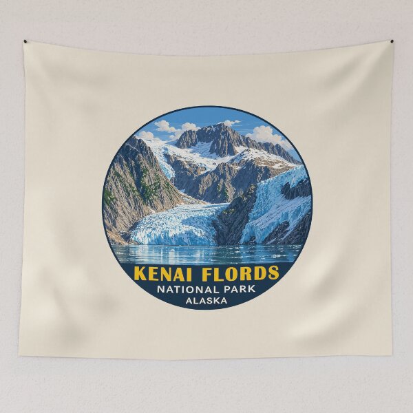 Item preview, Kenai Fjords National Park Retro Design designed and sold by Gideon Emmerich.