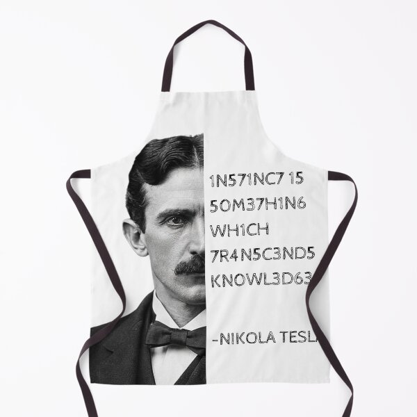 Item preview, Nikola Tesla Leet Speak Quote Art - "Instinct is something which transcends knowledge." designed and sold by UrbanStoic.