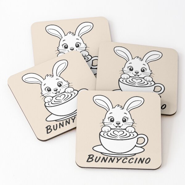 Item preview, ☕ BREWED BEASTIES COLLECTION ☕ - WOODLAND FRIENDS -  Bunnyccino designed and sold by WheelieGdArt.