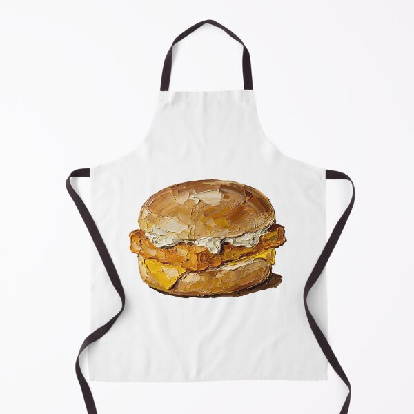 Item preview, Fish Filet Sandwich Palette Knife Painting Fast Food Art designed and sold by GymTanLaundry.