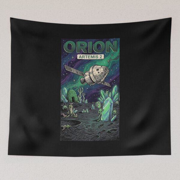Item preview, Orion Artemis 2 Funny Alien Retro Sci Fi Comic Art designed and sold by KiwiRider.