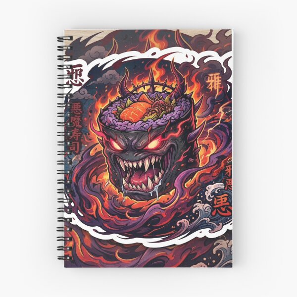 Item preview, Demonic sushi in a dark anime style with fire designed and sold by Purpleclomb.