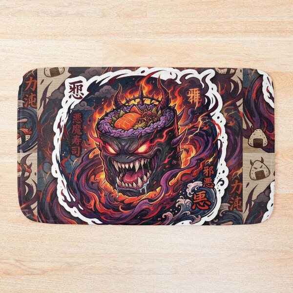 Item preview, Demonic sushi in a dark anime style with fire designed and sold by Purpleclomb.