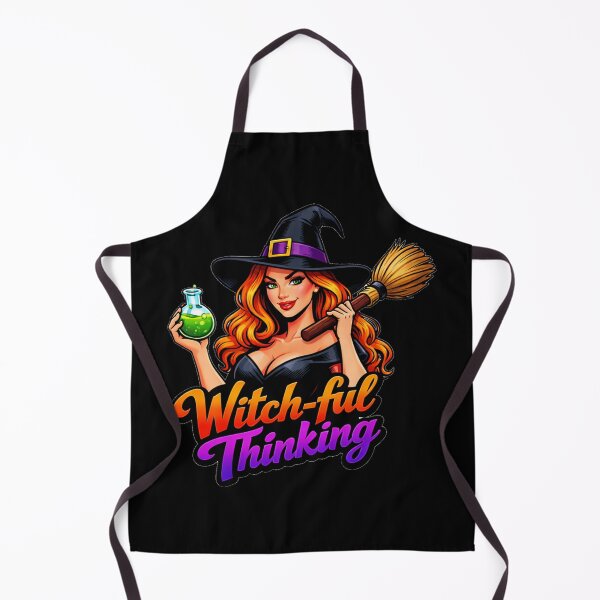 Item preview, Witch-ful Thinking Halloween Pun Design designed and sold by DeliaDesignsCo.