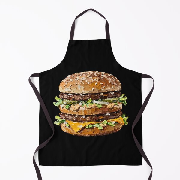 Item preview, Double Cheeseburger Palette Knife Painting Fast Food Art designed and sold by GymTanLaundry.