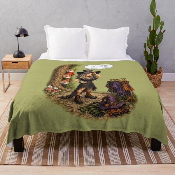 Item preview, Funny Witch Can't Decide What to Wear | Curious Garden Gnomes Halloween Humor designed and sold by Alpine-Ink.