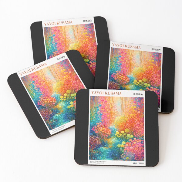 Item preview, Inspired by Yayoi Kusama Colorful Forest Poster, Vibrant Dot Art Abstract Print, Tokyo Japan Wall Decor designed and sold by HappyGrandmaUB.