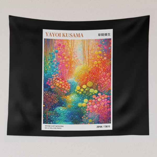 Item preview, Inspired by Yayoi Kusama Colorful Forest Poster, Vibrant Dot Art Abstract Print, Tokyo Japan Wall Decor designed and sold by HappyGrandmaUB.