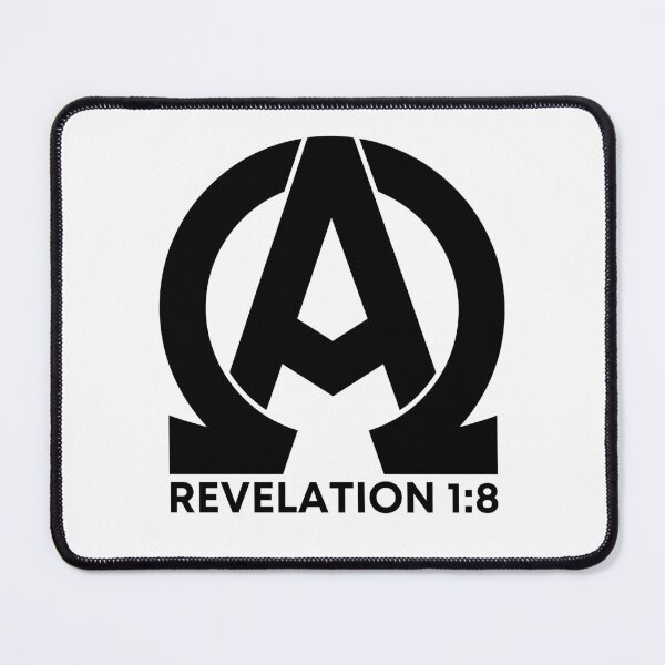 Item preview, Revelation 1:8 - Alpha and Omega Christian Quotes - Black Design designed and sold by MoriaStore.