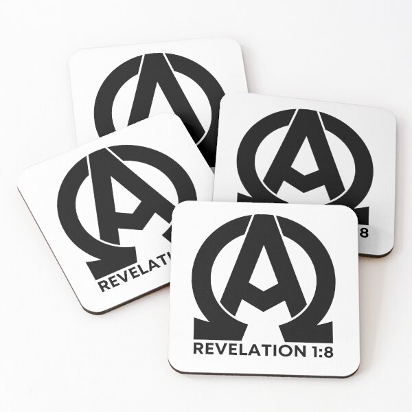 Item preview, Revelation 1:8 - Alpha and Omega Christian Quotes - Black Design designed and sold by MoriaStore.