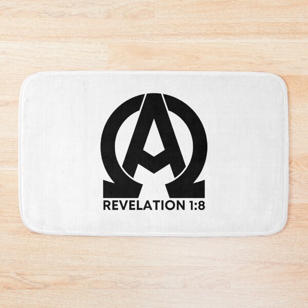 Item preview, Revelation 1:8 - Alpha and Omega Christian Quotes - Black Design designed and sold by MoriaStore.