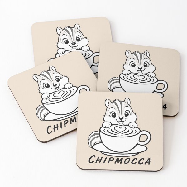 Item preview, ☕ BREWED BEASTIES COLLECTION ☕ - WOODLAND FRIENDS -  Chipmocca designed and sold by WheelieGdArt.