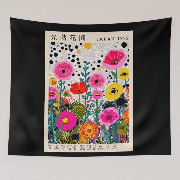 Item preview, Inspired by Yayoi Kusama 1992 Japan Poster, Colorful Polka Dot Flower Print, Modern Japanese Wall Decor designed and sold by scrambledpeg.