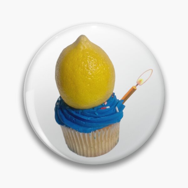 Item preview, Lemon on Blue Cupcake with Candle designed and sold by Lemondala.