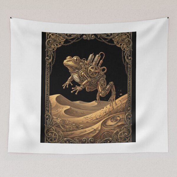 Item preview, Steampunk Clockwork Frog Gear Art designed and sold by OddlySticky.