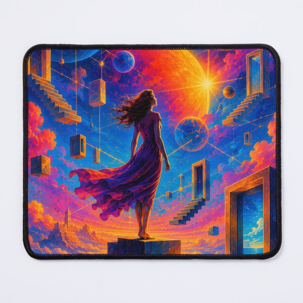 Item preview, Neon Cosmos – Surreal Fantasy Portal Poster designed and sold by bauschberts.
