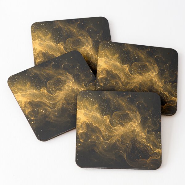 Item preview, Golden Smoke Flow | Luxury Abstract Wall Art | Modern Gold Poster | Fine Art Print designed and sold by bauschberts.