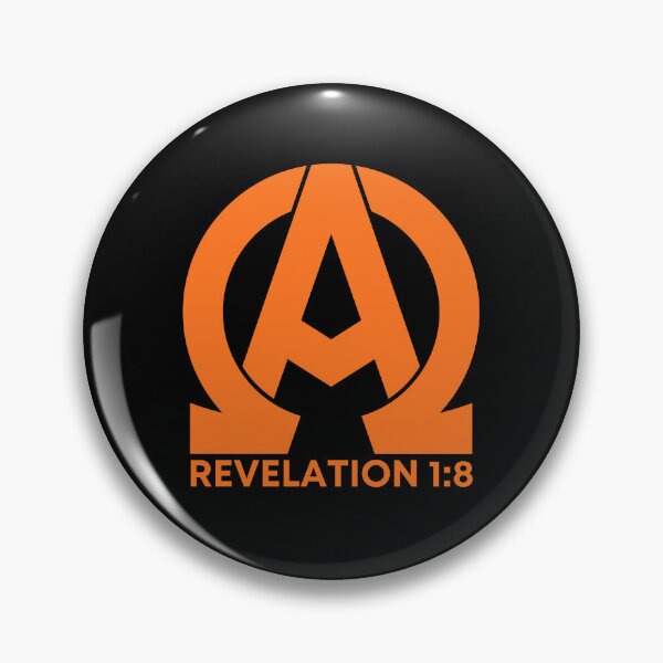 Item preview, Revelation 1:8 - Alpha and Omega Christian Quotes - Orange Design designed and sold by MoriaStore.