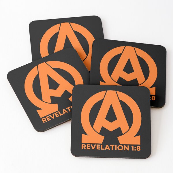 Item preview, Revelation 1:8 - Alpha and Omega Christian Quotes - Orange Design designed and sold by MoriaStore.