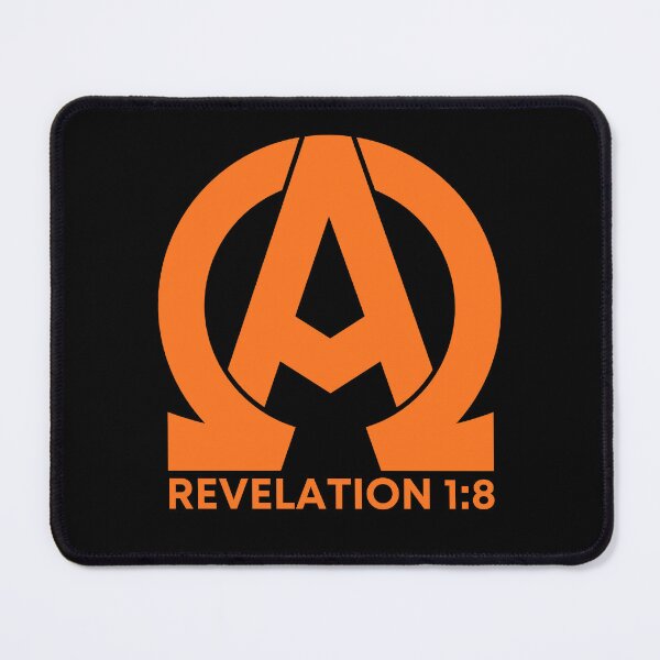 Item preview, Revelation 1:8 - Alpha and Omega Christian Quotes - Orange Design designed and sold by MoriaStore.