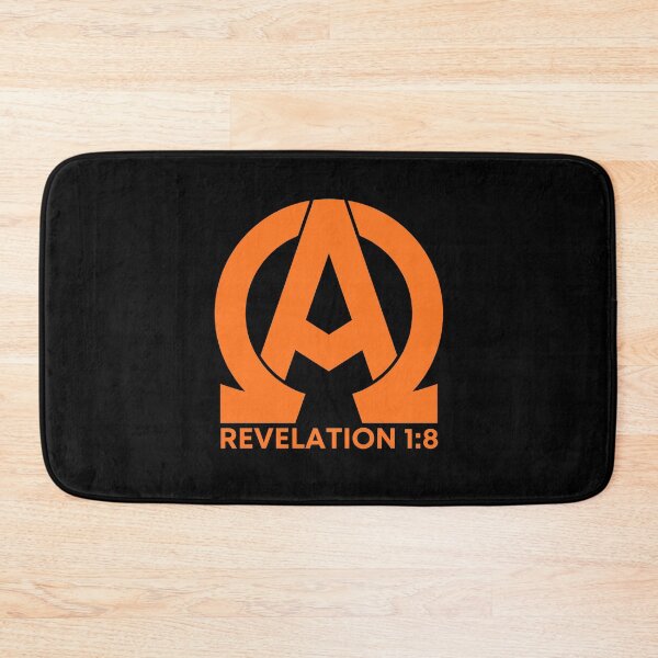 Item preview, Revelation 1:8 - Alpha and Omega Christian Quotes - Orange Design designed and sold by MoriaStore.