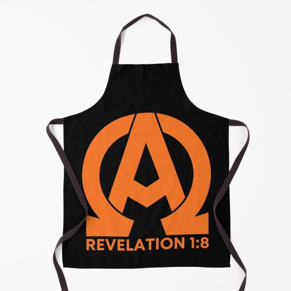 Item preview, Revelation 1:8 - Alpha and Omega Christian Quotes - Orange Design designed and sold by MoriaStore.