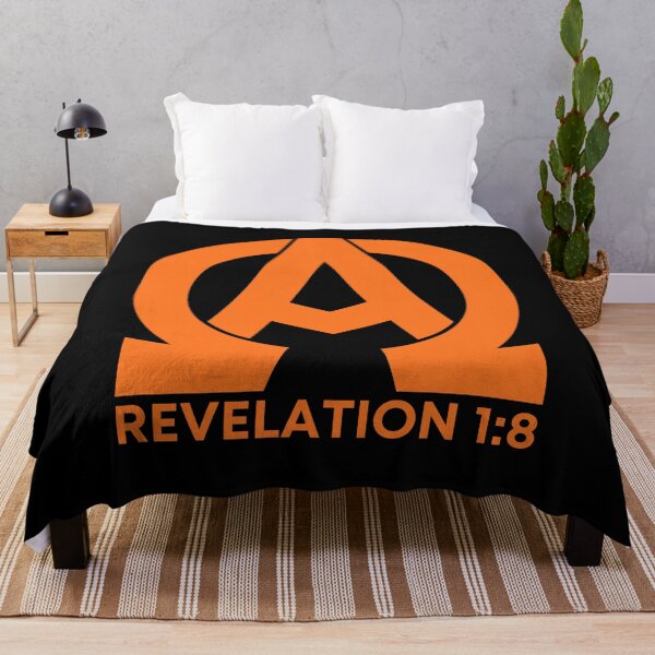 Item preview, Revelation 1:8 - Alpha and Omega Christian Quotes - Orange Design designed and sold by MoriaStore.