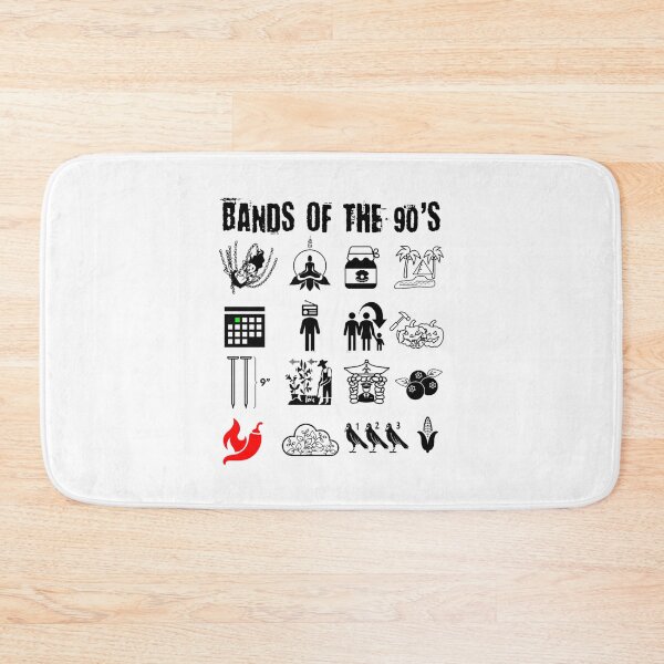 Item preview, funny nerdy iconic alternative rock bands of the 90s black text designed and sold by 9ACHAT6.