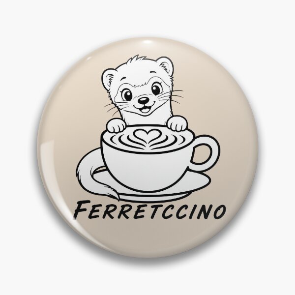 Item preview, ☕ BREWED BEASTIES COLLECTION ☕ - WOODLAND FRIENDS -  Ferretccino designed and sold by WheelieGdArt.