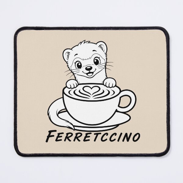 Item preview, ☕ BREWED BEASTIES COLLECTION ☕ - WOODLAND FRIENDS - Ferretccino designed and sold by WheelieGdArt.