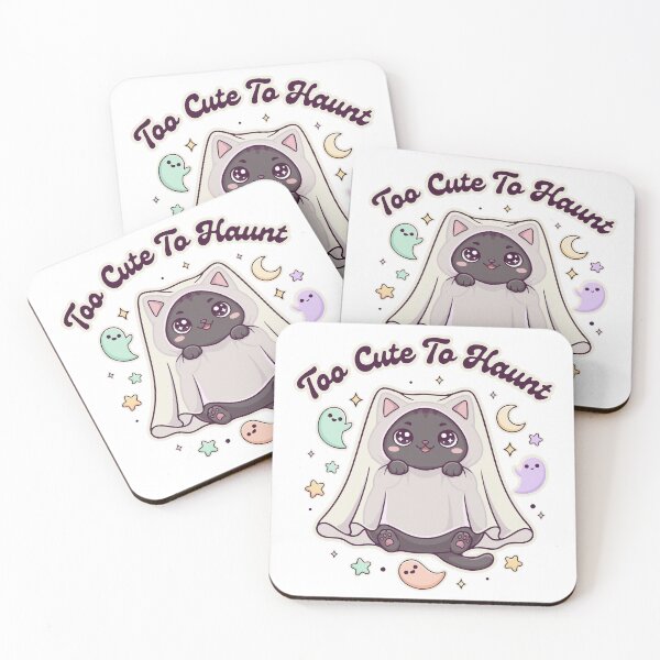Item preview, Cute Ghost Cat Kawaii Halloween Sticker Design designed and sold by Mahilis.