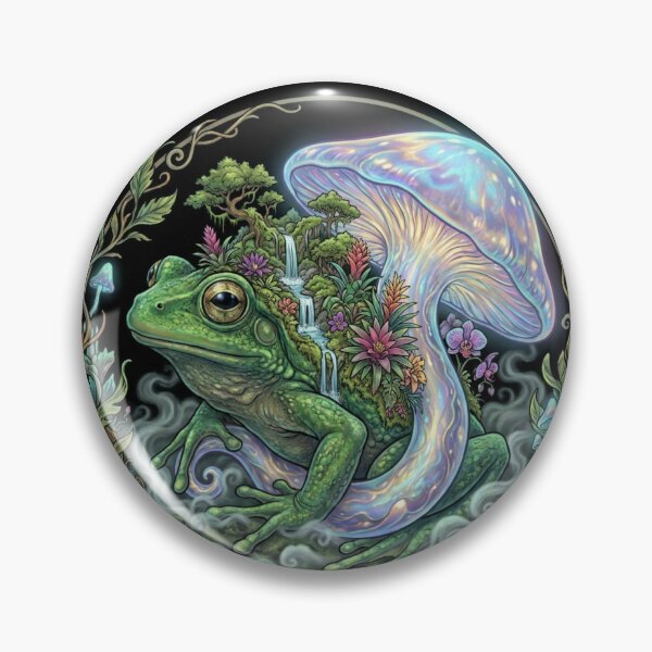 Item preview, Enchanted Moss Forest Frog Ecosystem designed and sold by OddlySticky.