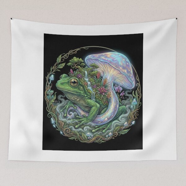 Item preview, Enchanted Moss Forest Frog Ecosystem designed and sold by OddlySticky.