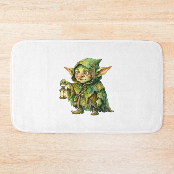 Item preview, Goblin With A Lantern — Goblincore Watercolor Art designed and sold by GigantoStudio.