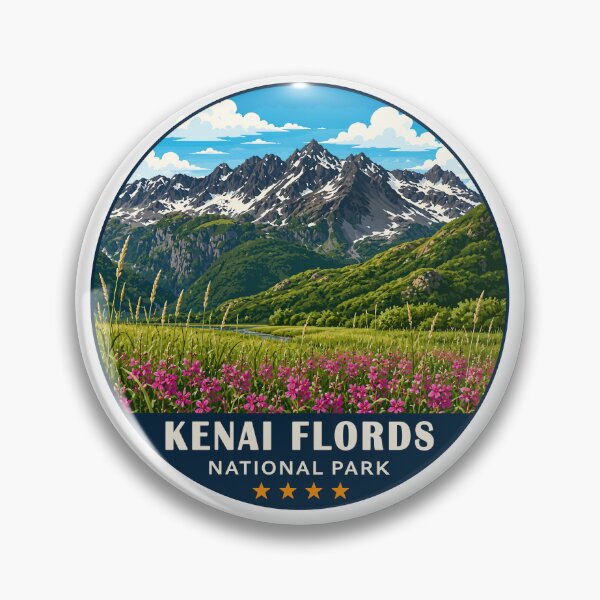 Item preview, Kenai Fjords National Park Retro Design designed and sold by Gideon Emmerich.