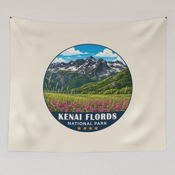Item preview, Kenai Fjords National Park Retro Design designed and sold by Gideon Emmerich.