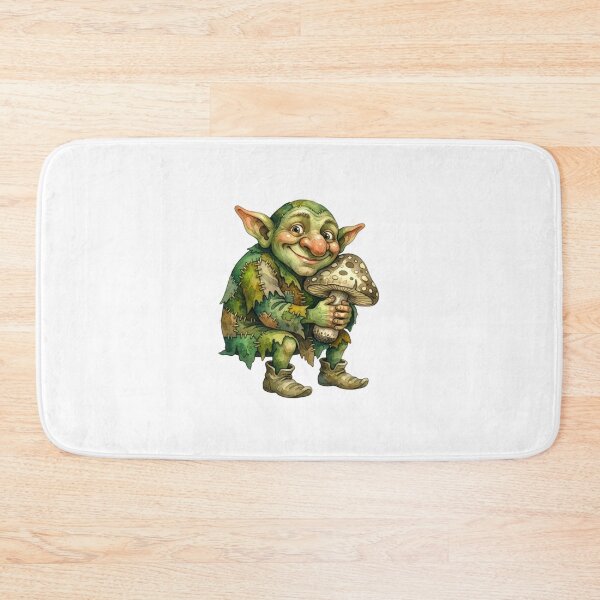 Item preview, Goblin With A Mushroom — Goblincore Watercolor Art designed and sold by GigantoStudio.