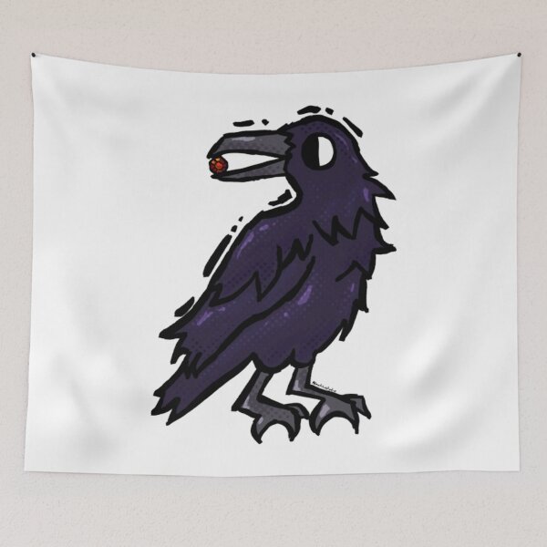 Item preview, Crow with Crystals Oversized Haloween funny designed and sold by AngelaOdonn.