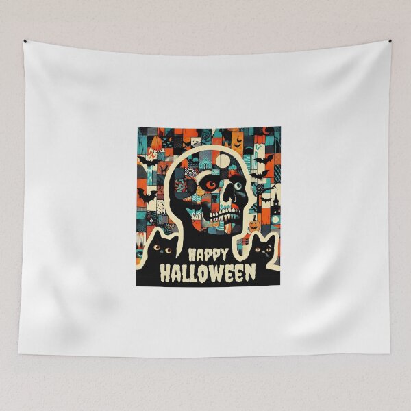 Item preview, Feline Frights - Spooky Halloween Cat Art Design by Egyape Haloween funny designed and sold by AngelaOdonn.