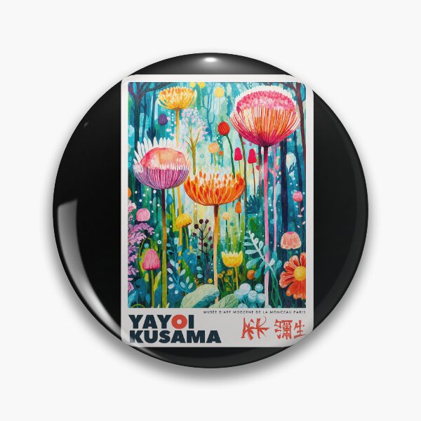 Item preview, Yayoi Kusama Enchanted Forest Poster - Colorful Magical Floral Wall Art Print, Paris Museum Modern Decor designed and sold by HappyGrandmaUB.