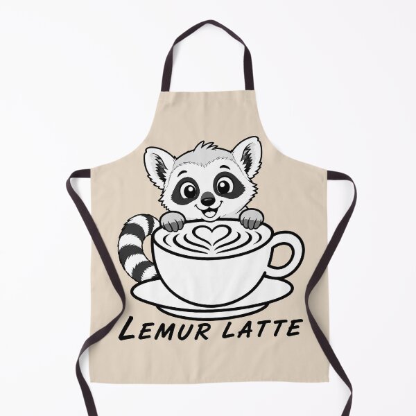 Item preview, ☕ BREWED BEASTIES COLLECTION ☕ - WOODLAND FRIENDS - Lemur Latte designed and sold by WheelieGdArt.