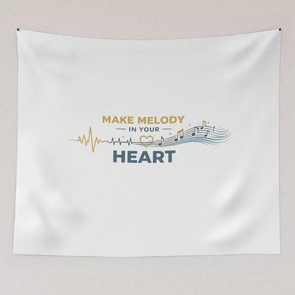 Item preview, Make Melody In Your Heart - Christian Music Worship Faith Design designed and sold by SoulThread Studio.
