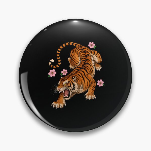Item preview, japanese tiger retro old school designed and sold by sollunadesignns.