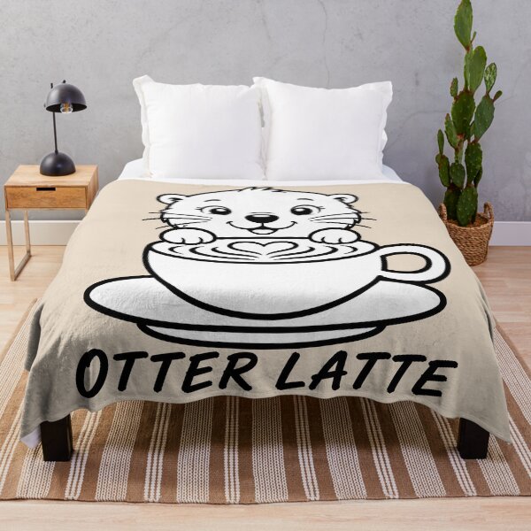 Item preview, ☕ BREWED BEASTIES COLLECTION ☕ - WOODLAND FRIENDS - Otter Latte designed and sold by WheelieGdArt.