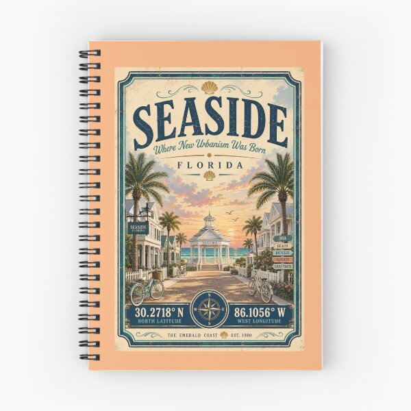 Item preview, Seaside Florida Coordinates | Scenic Highway 30A Vintage Coastal Travel Design designed and sold by piketo.