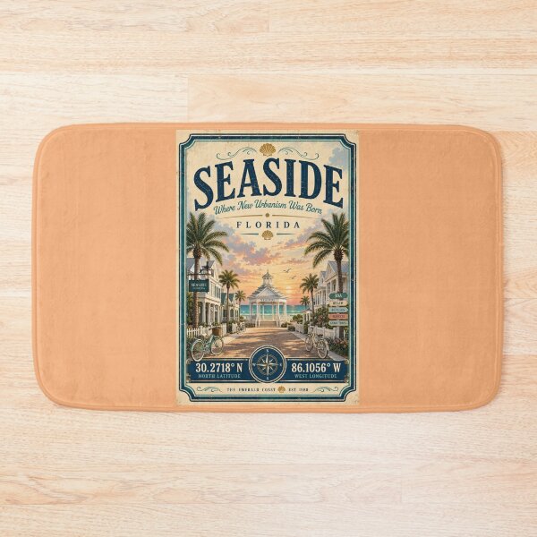 Item preview, Seaside Florida Coordinates | Scenic Highway 30A Vintage Coastal Travel Design designed and sold by piketo.