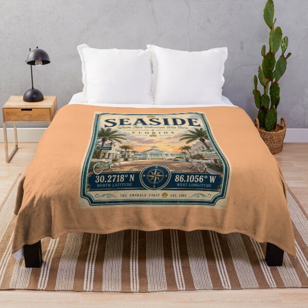Item preview, Seaside Florida Coordinates | Scenic Highway 30A Vintage Coastal Travel Design designed and sold by piketo.
