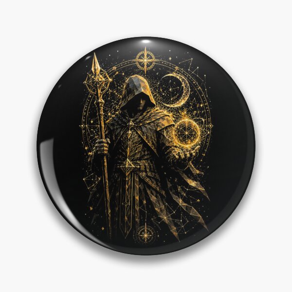 Item preview, Celestial Hooded Knight | Dark Fantasy Warrior | Sacred Geometry Fantasy Art designed and sold by Inner Flame Studio.