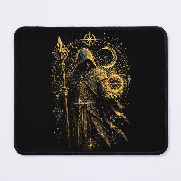 Item preview, Celestial Hooded Knight | Dark Fantasy Warrior | Sacred Geometry Fantasy Art designed and sold by Inner Flame Studio.